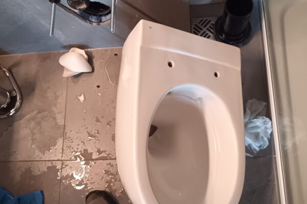 Uppsetning á vegghengdu salerni