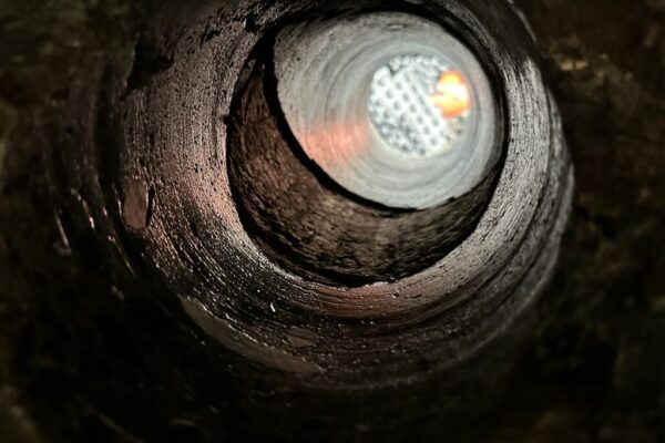 Séð innan úr röri